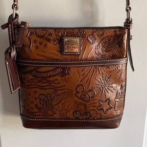 Dooney & Bourke brown leather crossbody bag